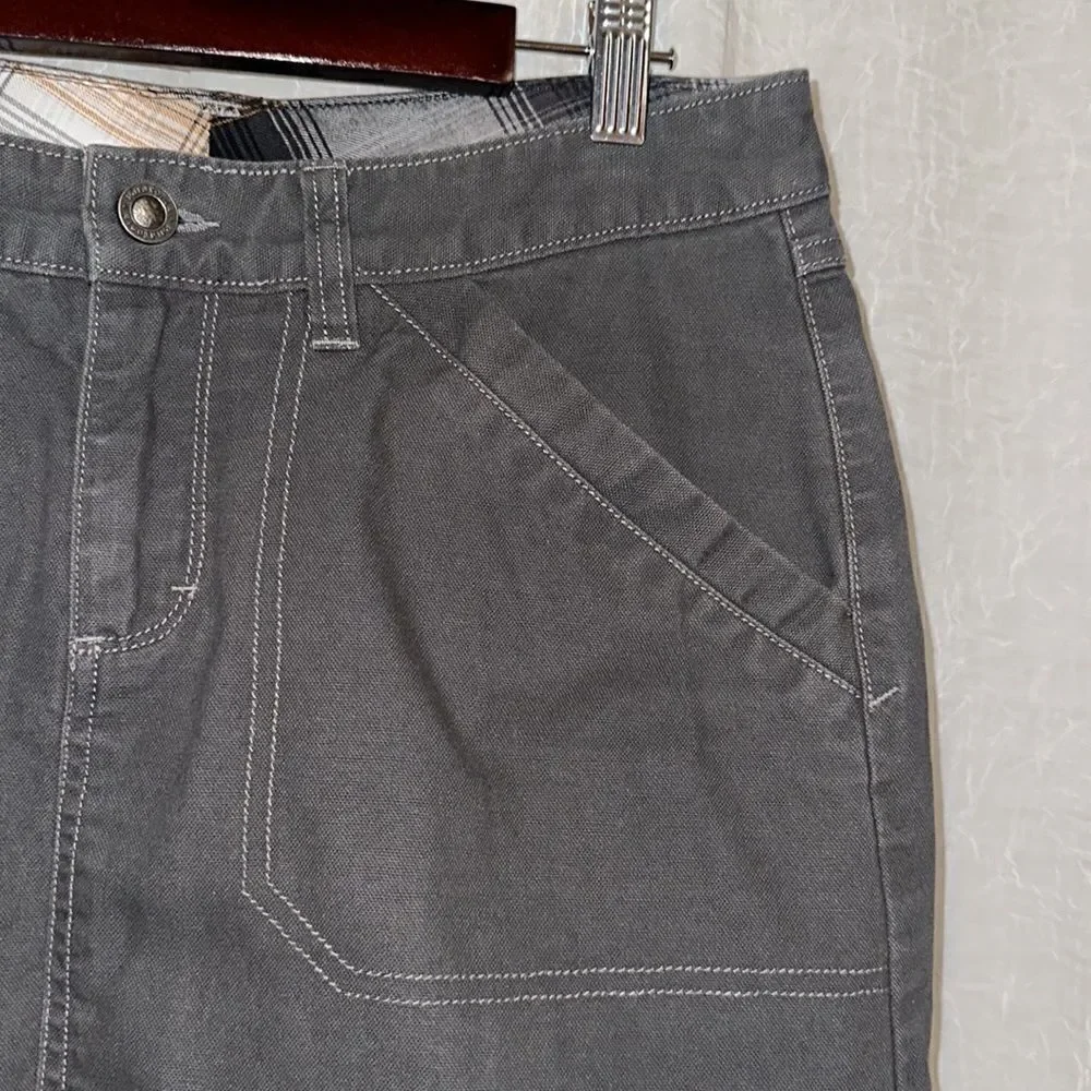patagonia 6 Gray Mini Pencil Skirt 💯 Organic Cotton Plain Inner Details